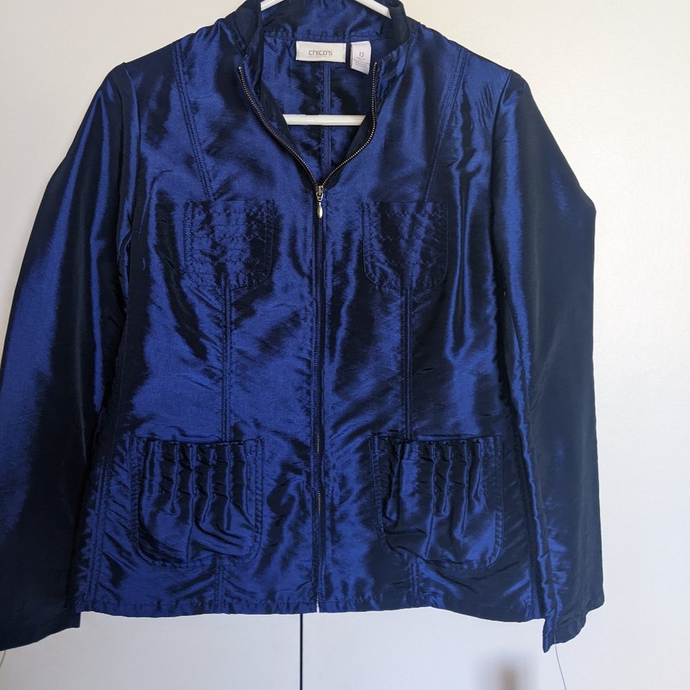 Chico's satin jacket small